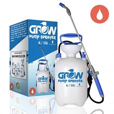 Gro1 Pump Sprayer 1 Gallon (4 Liter) w/ 5 Foot Hose and Carrying Strap   